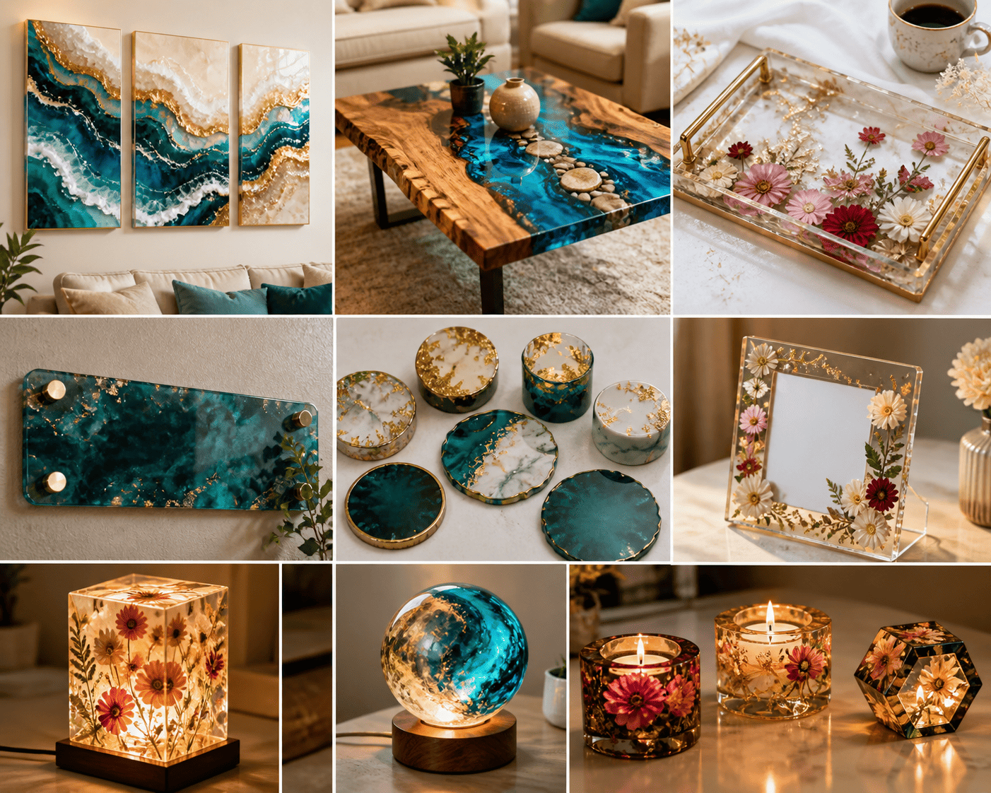 Resin Art Design Ideas for Home Decoration