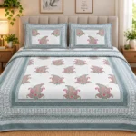 Reversible Double Bed Pure Cotton Dohar with Traditional Paisley Ornamental Print