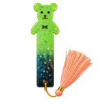 Floral Resin Bookmark with Silk Tassel  - single