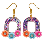 Handmade Resin Colourful Floral Earrings