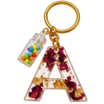 Resin Alphabet A Keychain