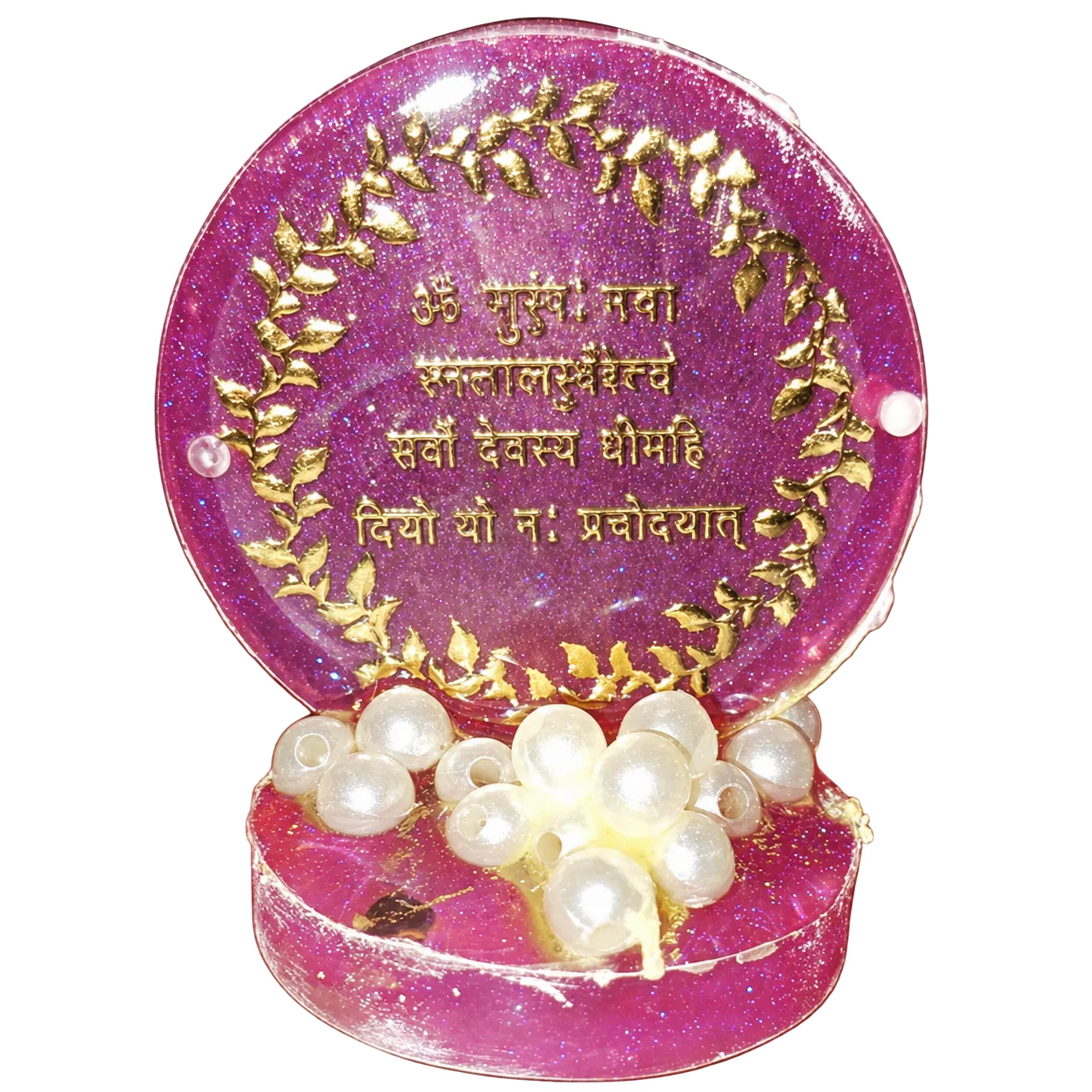 CRA0913301 Gayatri Mantra Resin Showpiece - Image 1